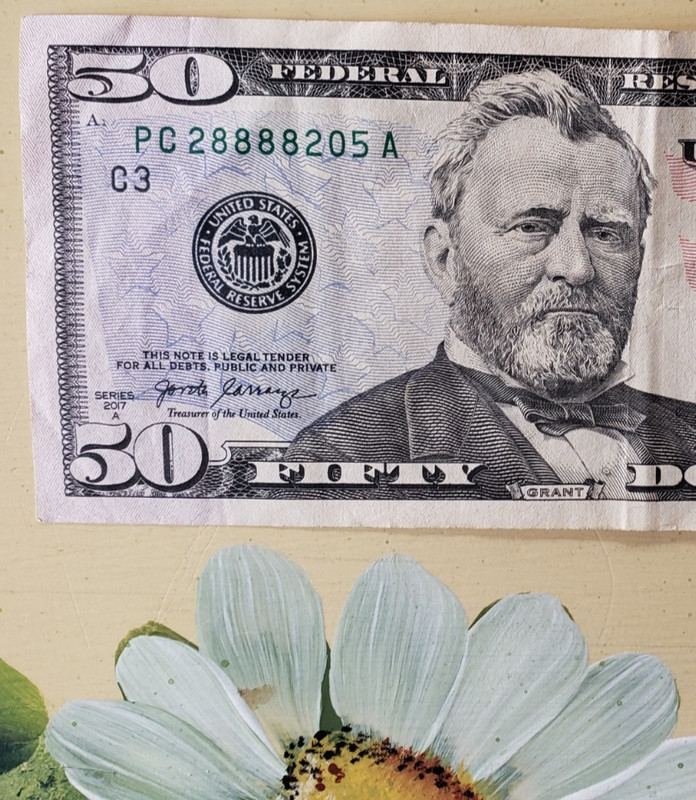 2017A-A $50 Fifty Dollar Fancy Serial Number - The Four Lucky 8888 -(28888205)