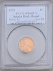 1939 Lincoln Penny PCGS MS 66 RD Omaha Bank Hoard One Cent