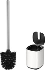 Toilet Brush and Holder Set Toilet Bowl Brush Stainless Steel Automatic Open lid
