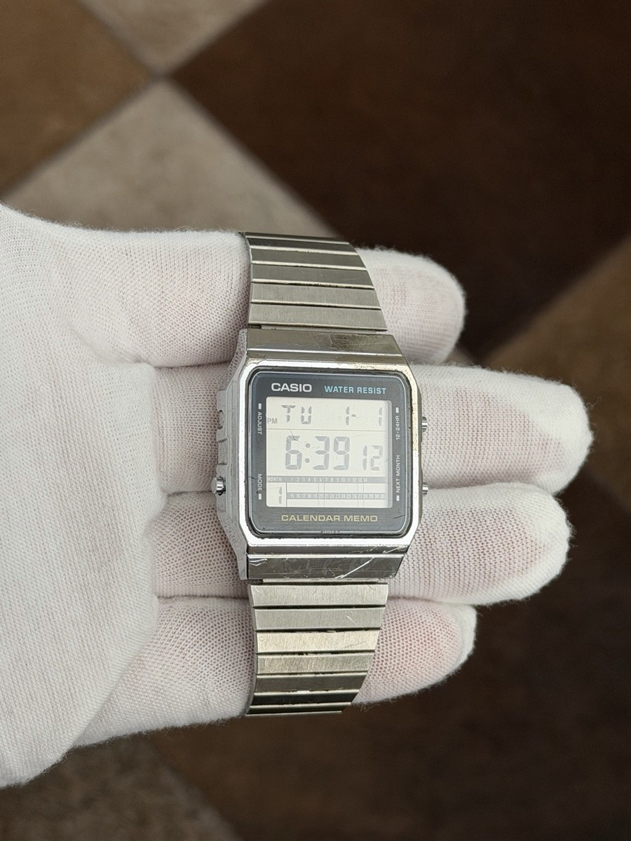 Rare Vintage Casio Calendar Memo A280 Men's Digital Watch Module