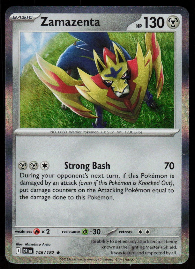 Zamazenta 146/182 Rare Destined Rivals Pokemon Holo Near Mint