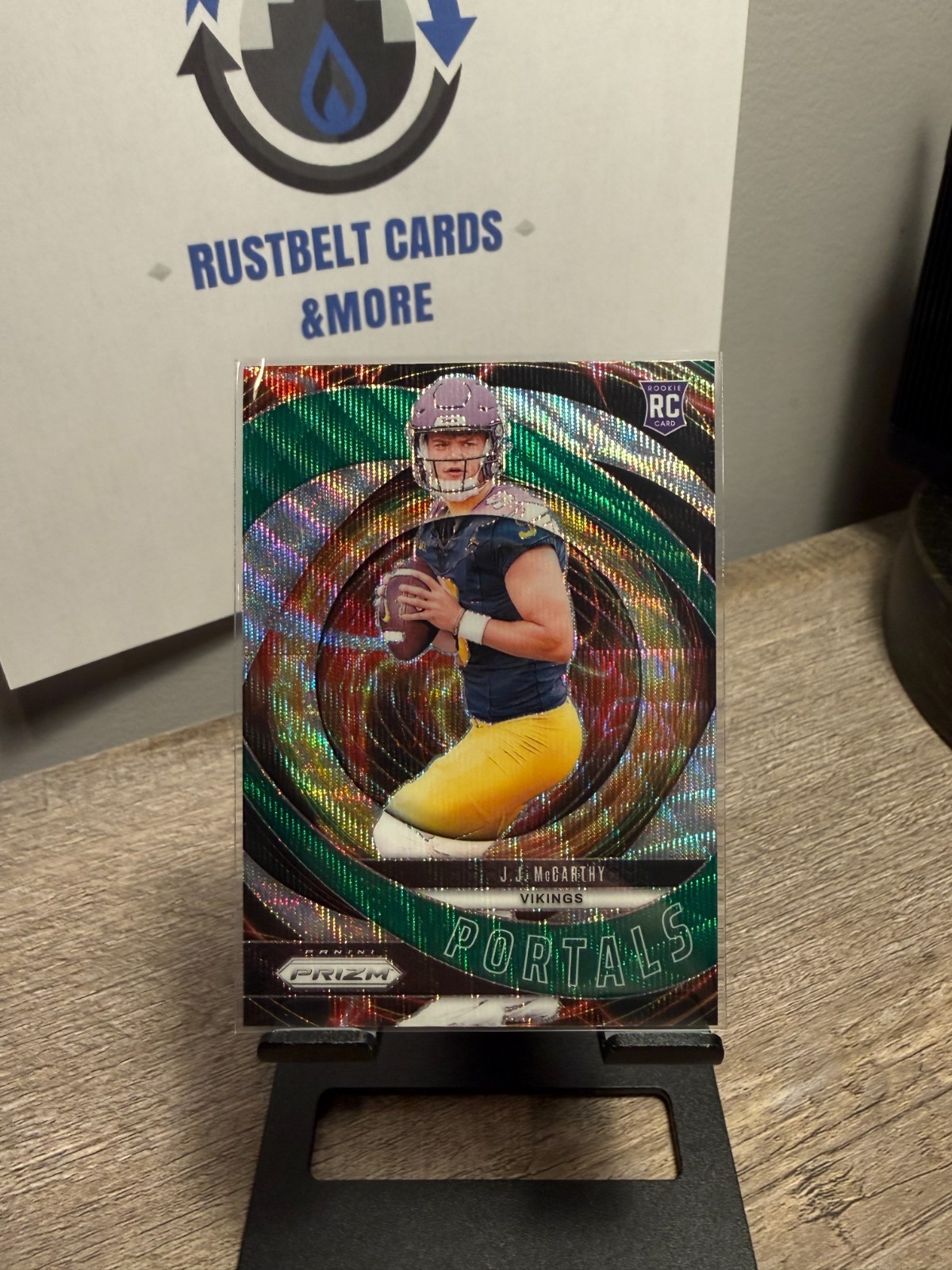 2024 Panini Prizm - Green Wave Portals J.J. McCarthy #7 (RC)