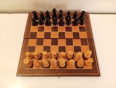 Interesting Chess Set Wooden chess pieces gift idea backgammon board folding box