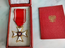 RITTERKREUZ DES POLENORDES WIEDERGEBURT 1944 + 1984 ID-AUSWEIS - in einer Schach