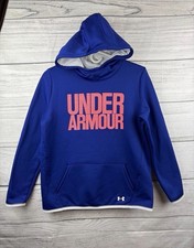 Under Armour Pullover Hoodie Blue Girl s Hooded Sweatshirt Youth XL 18