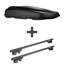 Dachbox Topbox TopBox 480 Duo + Dachträger Menabo Sherman für Hyundai iX35 LM