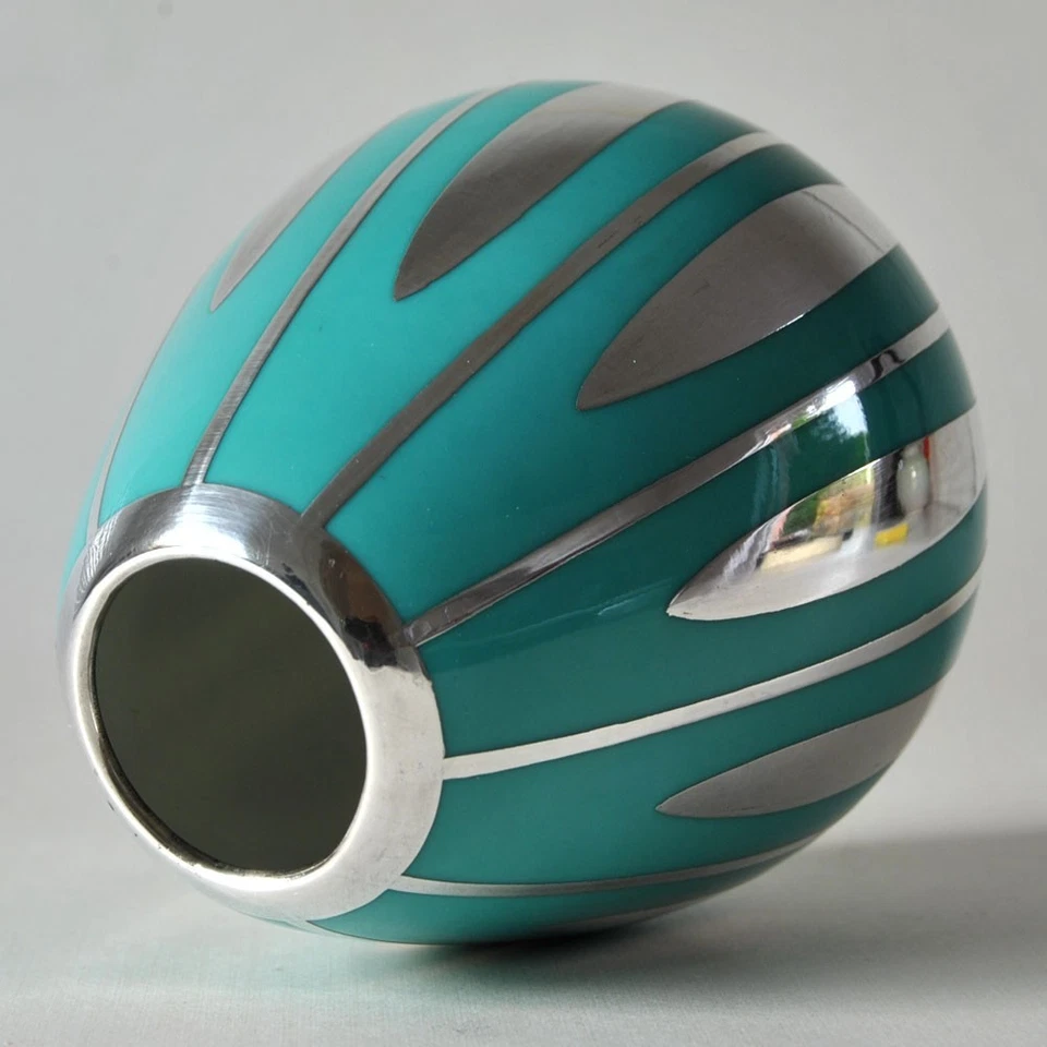 Edelstein OVERLAY-VASE, Spahr 1000, Höhe 10 cm, 50er Jahre - Bild 3 von 4