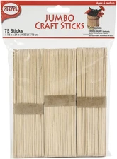Pepperell Crafts Jumbo Craft Sticks 5.875"X.75" 75/Pkg-Natural - WP10
