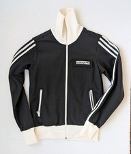 Adidas Women's 2003 Black And White 3 Stripes Classic Trefoil Track Jacket Sz S
