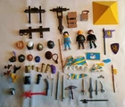 Vintage Playmobil Medieval Swan Knight Figure + Parts Lot W/Extras