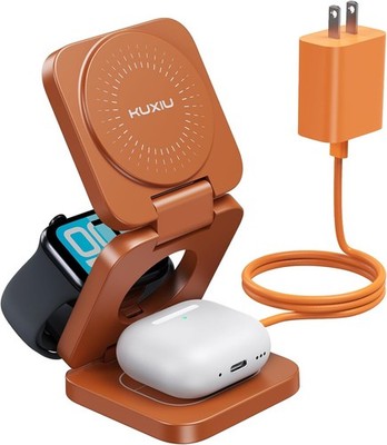 45W Qi2.2 25W 3in1 Charging Station for for iPhone 18/17 for Apple Watch AirPods