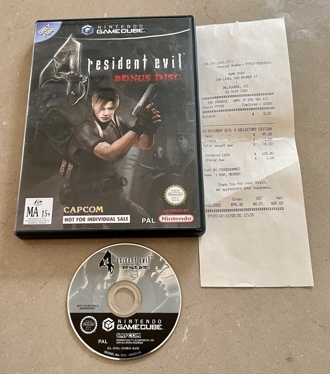 Resident Evil 4 Bonus Disc Nintendo GameCube, PAL Rare Promo Case