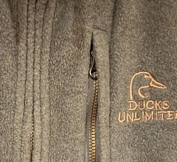 Ducks Unlimited Mens Fleece Outdoor Vest Size M Green Moss - Image 2 of 4
