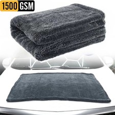 Car Wash Microfiber Drying Towel Water Drying Towel Dark Gray 1500GSM 24x35''