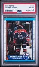 1989 TOPPS #127 JIMMY CARSON PSA 8
