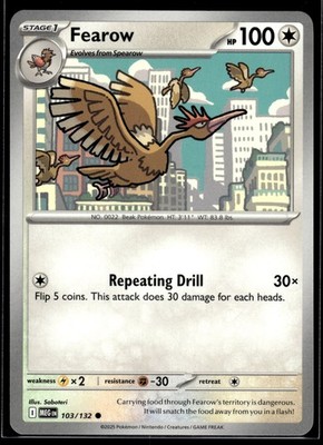 Fearow Common 103/132 - MEG - NM