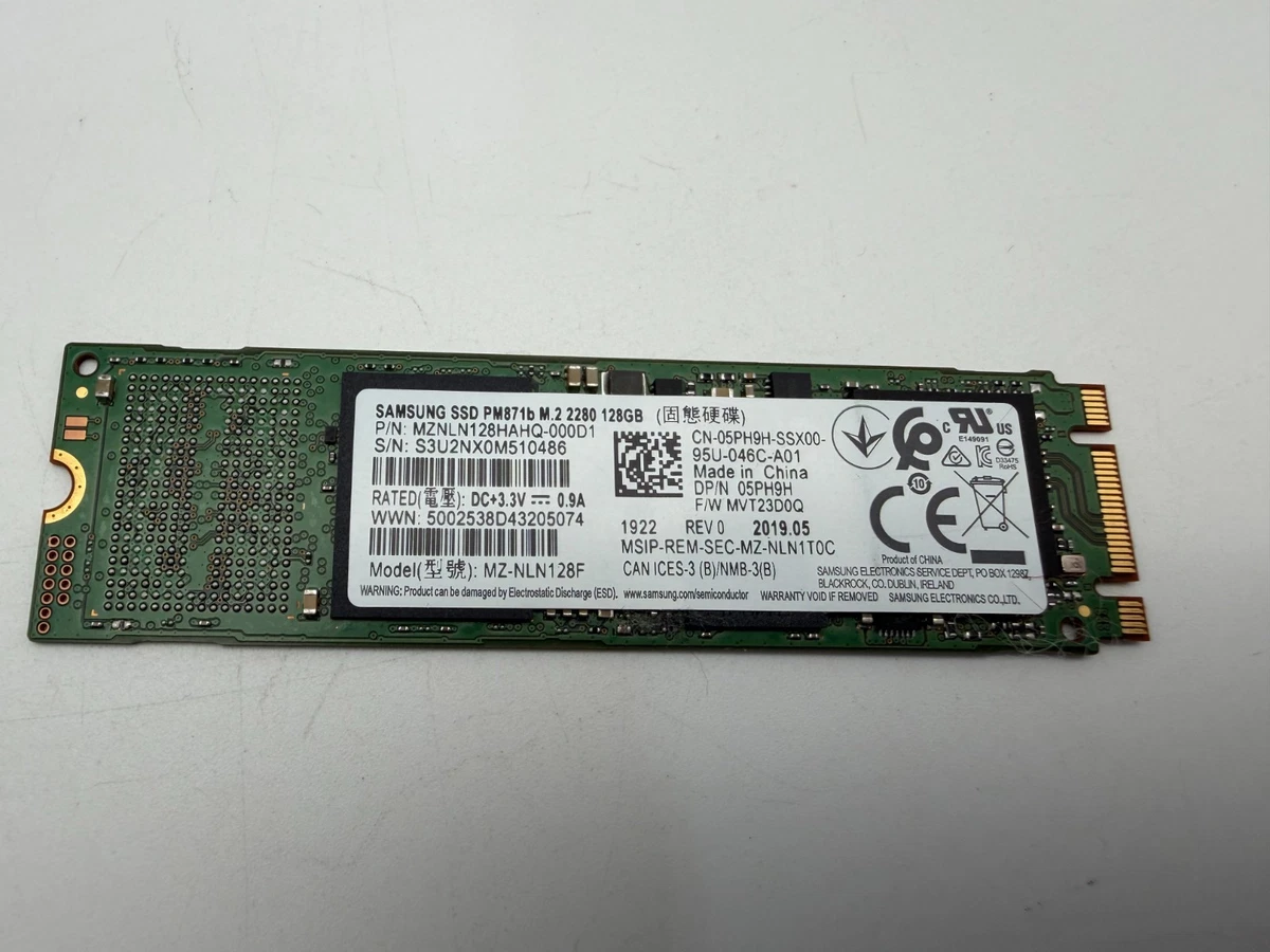 ➁-WA554-SAMSUNG SATA M.2 128GB SSD 4点 Samsung MZNTY128HDHP-000H1 - 128GB M.2 2280 SATA III NGFF Solid