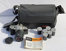 Pentax ZX 50 35mm Film SLR Camera-SMC Pentax-F 35-80mm Lens  Bag- 7 FILM rolls