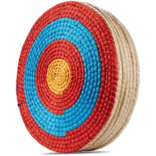 Multi-Layered Straw Archery Target - Environmentally Friendly 22” Decorative Fun