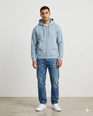 OVO Men L hoodie Zip Fog Blue Tonal Octobers Very Own Iceman