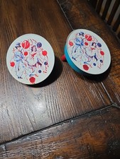 Vintage 1950s US Metal Toy Noise maker Dancing people SET OF TWO