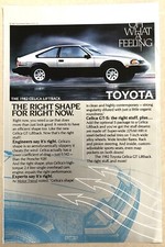 1982 Original Print Advertisement Full Page - Toyota - The Right Shape. Vintage