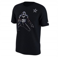 Dallas Cowboys Men's Elliott  Black Player Silhouette Name & Number Tee LARGE