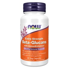 NOW FOODS Beta-Glucans with ImmunEnhancer Extra Strength 60 Veg Capsules