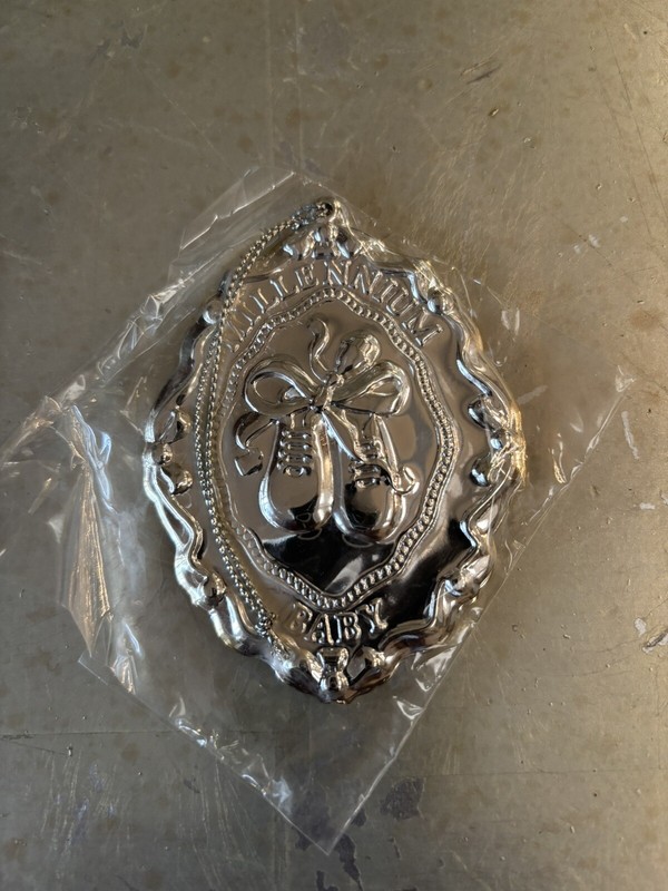 Millenium Baby Ornament.  New, Never Used.  Silverplate