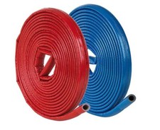 Isolierschlauch Rohrisolierung Heizung Sanitär PE Isolierung 10 m rot blau