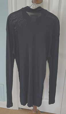 YOHJI YAMAMOTO Pour Homme Black Rayon Knit Long Sleeve Lightweight