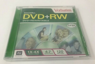 Verbatim DVD+RW DVD+Rewritable 4.7 GB - 120 Minute Video, new