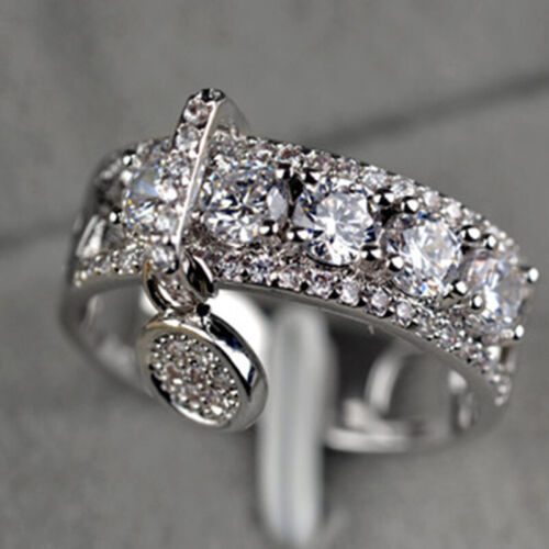 Jewelry Rings Women Wedding Ring Size 5-12 Cubic Zirconia Elegant - Picture 17 of 29