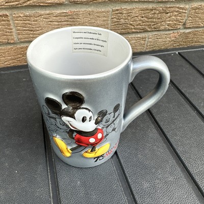Disney Store Exclusive 75 Jahre mit Mickey Sammeltasse Silber 2003 selten