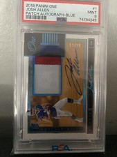 2018 Panini One Football Josh Allen #1 Rookie Patch Auto Blue /99 Graded PSA 9!!
