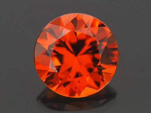 NATURAL MINE - 3.1-3.2 mm. ROUND BRILLIANT CUT ORANGE SAPPHIRE