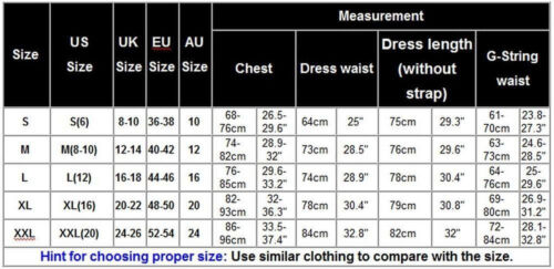 Sexy Damen-Dessous Spitzenkleid Unterwäsche Babydoll Nachtwäsche G-String in Übergröße - Bild 34 von 261