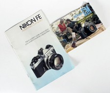 NIKON LITERATURE LOT NIKON EM MANUAL NIKON FE PAMPHLET SET OF 2