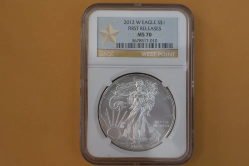 2012 W (BURNISHED) NGC MS70 SILVER EAGLE FIRST RELEASES