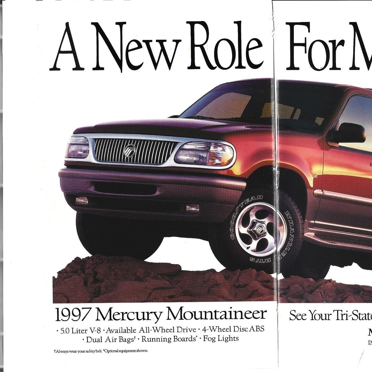 Mercury Mountaineer 1997 SUV 1990s Vintage Print Ad 2 PAGE | eBay