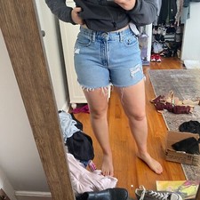 The Limited Vintage VTG Denim Shorts Distressed DIY Size 8