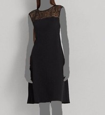 LAUREN Ralph Lauren Women's Black Beaded Georgette Cocktail Dress Size 16