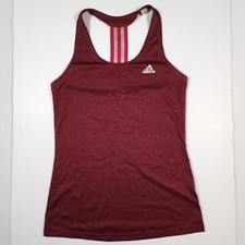 Womens Adidas Maroon Climalite Workout with Raceback Tank Top Small