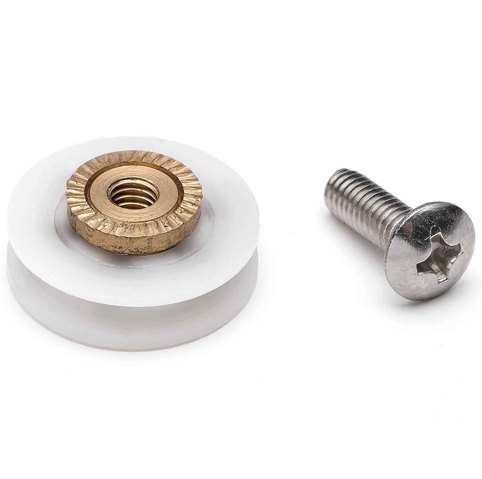 Pack of 2 x Shower Door Rollers/Runners/Spares/Grooved Wheels 19mm Dia LW19
