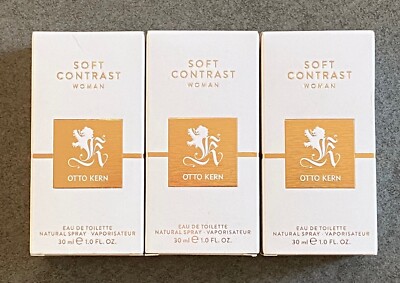 510,00 /Liter - Otto Kern Soft Contrast Woman 3x 30ml Eau de Toilette, neu