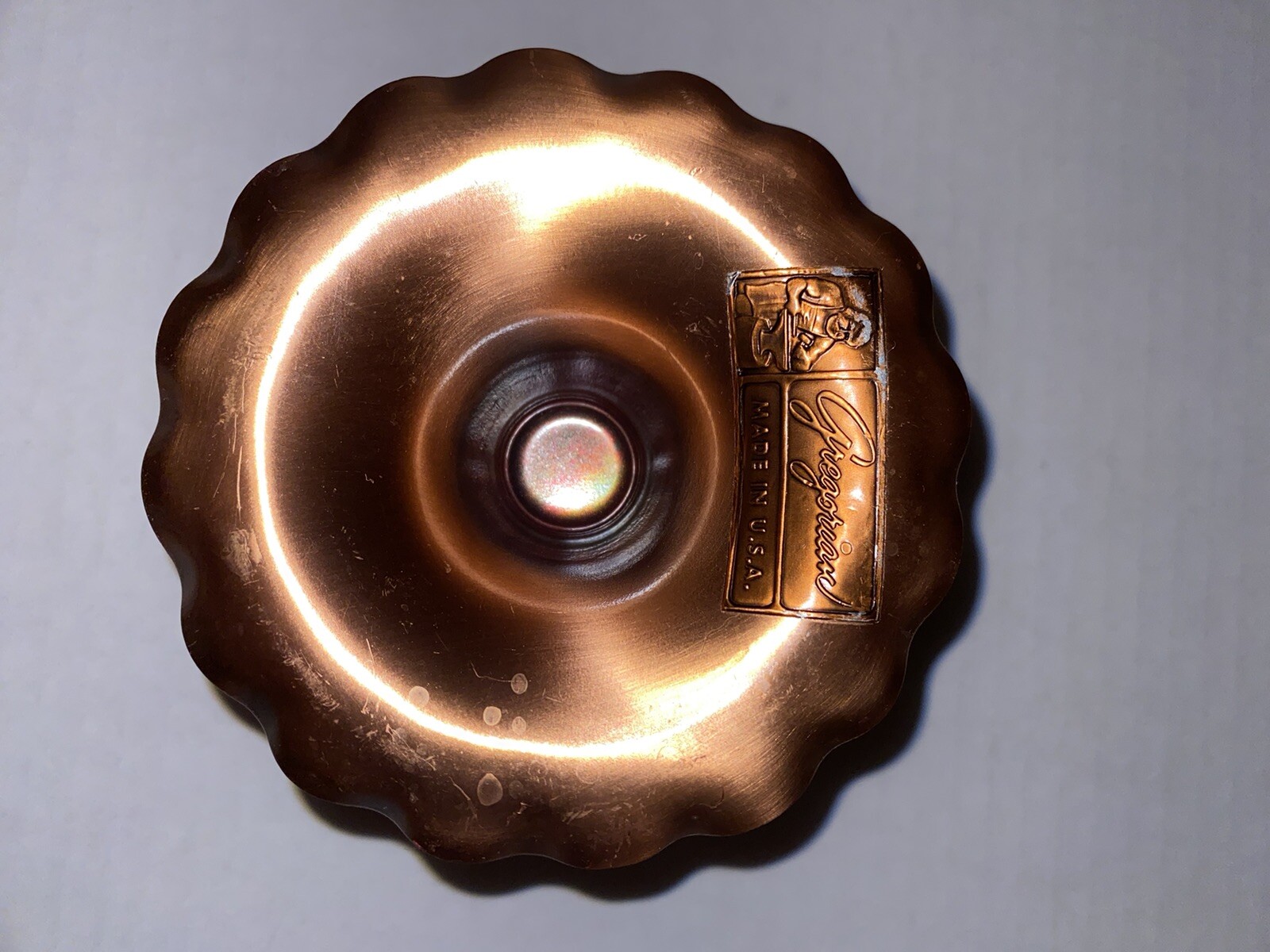 Copper Gregorian Candle Holder Made In USA Solid Copper Curled Carry Handle