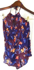 Urban Outfitters Women's XS Romper Out from Under Floral Open Back Halter EUC