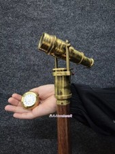 Edwardian Brass Stylish Royal Ladies Choice Antique Wooden Walking Stick Cane