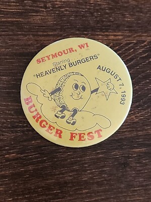 VINTAGE 1993 BURGER FEST BUTTON