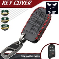 For Chrysler Dodge Jeep Fiat 5 Button Remote Leather Key Fob Silicone Case Cover For Chrysler Dodge Jeep Fiat 5 Button Remote Leather Key Fob Silicone Case Cover